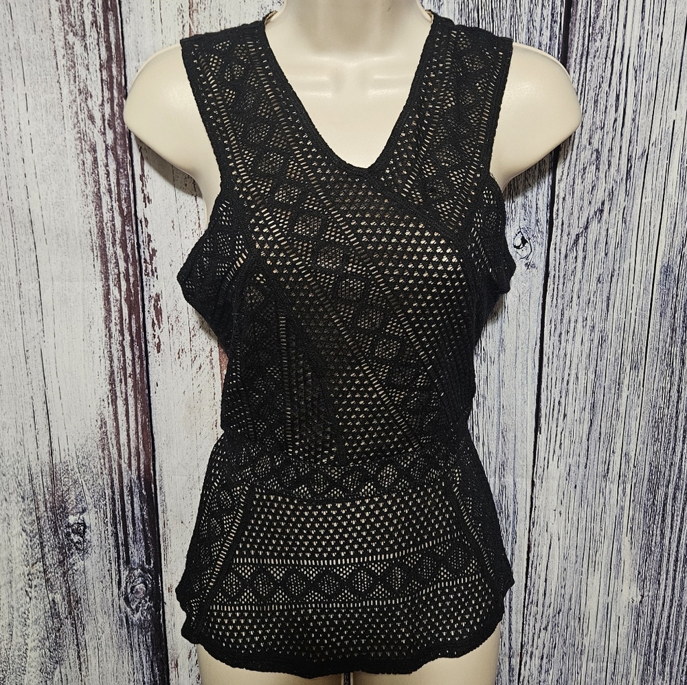 Bcbg Chrocet Peplum Tank